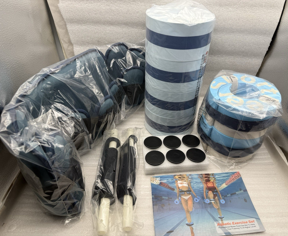 Sportneer 5-Piece Pool Aquatic Exercise Equipment Water Aerobics Combo Set *READ